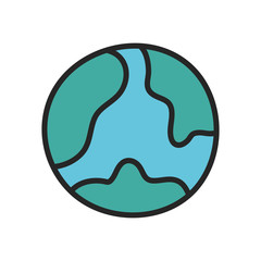 Isolated planet sphere vector design