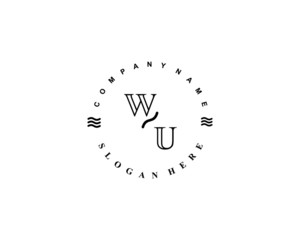 Initial WU vintage logo template