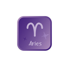 Aries zodiac sign vector illustration