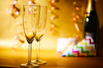 glasses of champagne