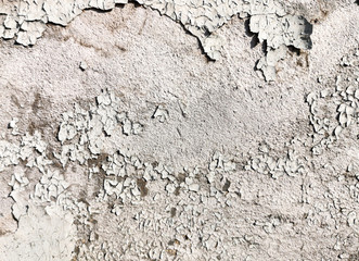 Stucco cracked on the wall as abstract background