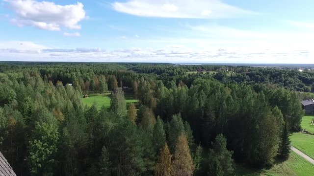 aerial view of wooden  Church