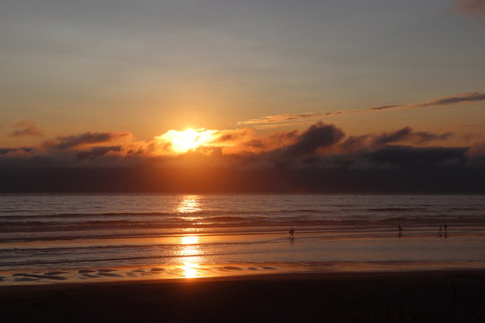 sunset over the sea