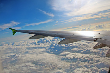 view from window of airplane