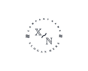 Initial XN vintage logo template