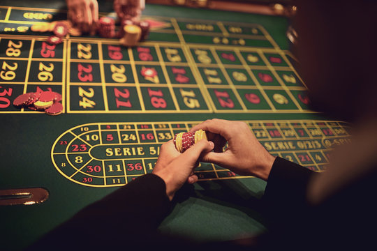 Gambling betting in a casino.