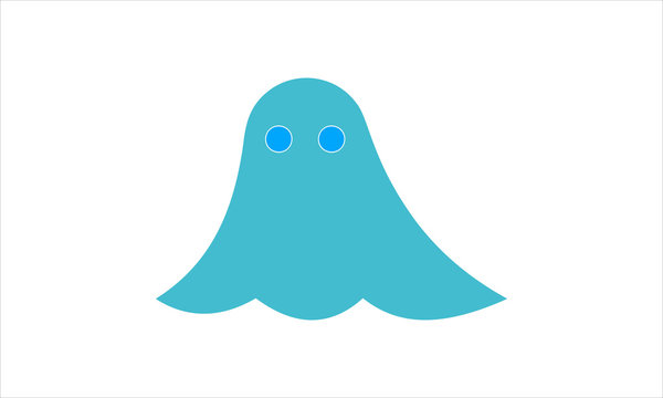 Ghost icon vector illustration flat style simple image