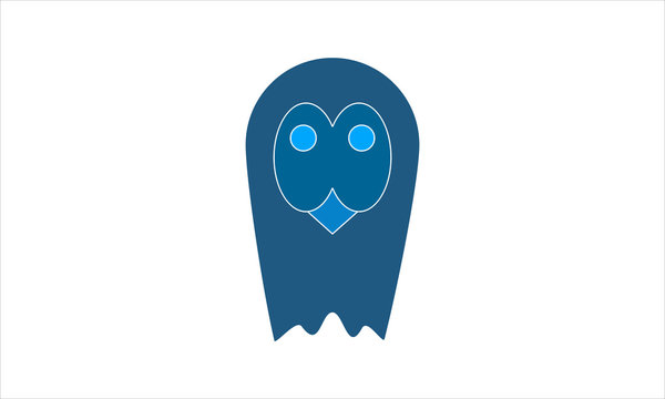 Ghost icon vector illustration flat style simple image
