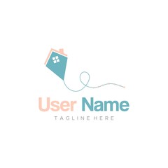 Kite Real Estate Modern Company Logo Design Template