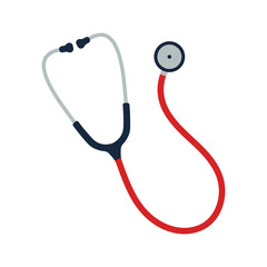 Flat cartoon style Stethoscope icon sign. Healthcare head logo symbol image. Vector illustration. Isolated on white background.