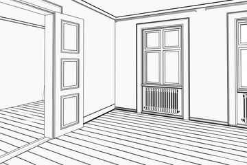 My empty apartment (scetch)