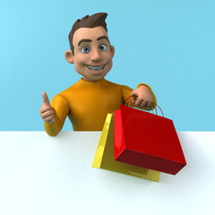 Fun 3D cartoon yellow character © Julien Tromeur