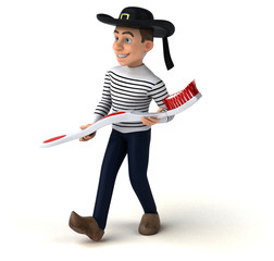 Fun 3d cartoon breton character