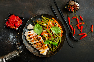 chicken with green beans