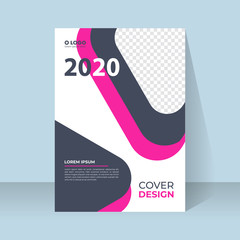 Modern Book Cover Design Template in A4, applicable for Brochure, Annual Report, Magazine,Poster, Business Presentation, Portfolio, Flyer, Banner, Website background
