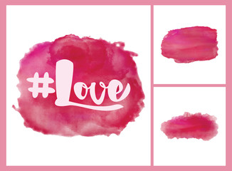 Pink Abstract Watercolor Background Collection