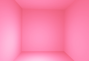 3d empty bright pink room for beauty business commercial 3Drender