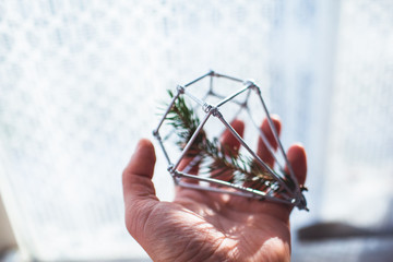 Christmas decorations on the table