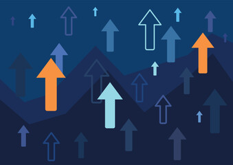 Business chart of stock market trading background.