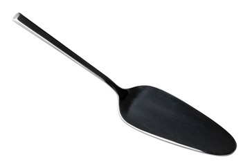 Stainless cake shovel isolated on white background