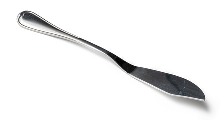 Stainless cutlery knife isolated on white background
