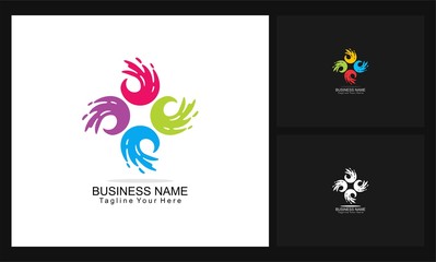 circle colorful icon concept design logo