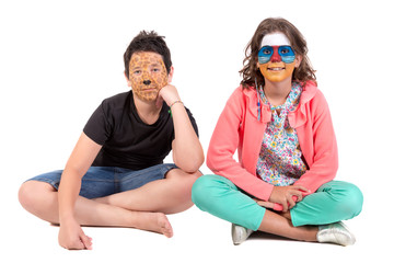 Kids with face-paint