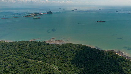 Fototapeta na wymiar Beautiful aerial view of Playa Bonita Panama