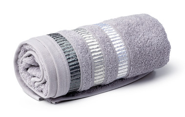 Towel isolated on white background close up