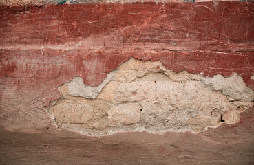 The ancient wall of the building. brick wall texture. repair the wall. to spackle a wall. template for work