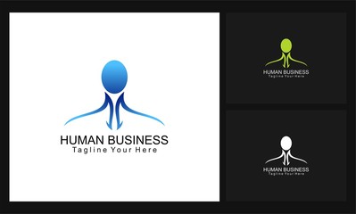 human business concept design logo