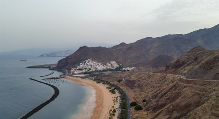 The Playa de Las Teresitas is a beach north of the village of San Andres municipality of Santa Cruz de Tenerife in the Canary Islands, Spain. 
