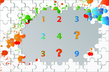 Counting games for kids and adults. Educational math game. Result. Riddle for the mind. Riddle with numbers. Vector