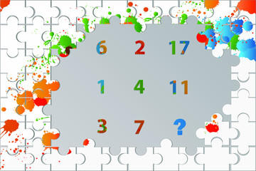 Obraz premium Counting games for kids and adults. Educational math game. Result. Riddle for the mind. Riddle with numbers. Vector