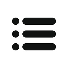 Web site Menu, line, list icon shape. Basic app ui page symbol logo sign. Vector illustration image. Isolated on white background. Internet navigation button.