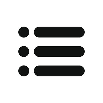 Web site Menu, line, list icon shape. Basic app ui page symbol logo sign. Vector illustration image. Isolated on white background. Internet navigation button.