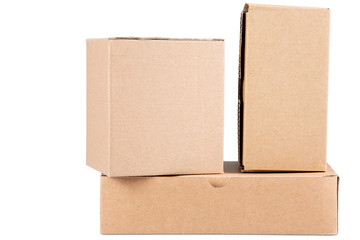 cargo box cardboard on white background