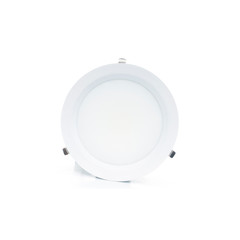 Recessed Undershelf Light. White ceiling diod light isolated on white
