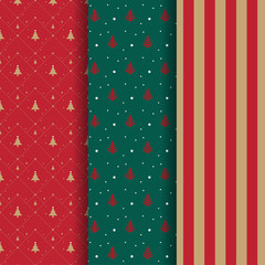 Fototapeta premium Collection of illustration Christmas theme patterns