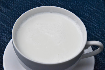 A cup of hot milk