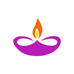 Diwali lamp icon vector design symbol 