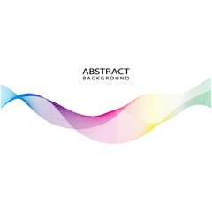 abstract color wave flow design