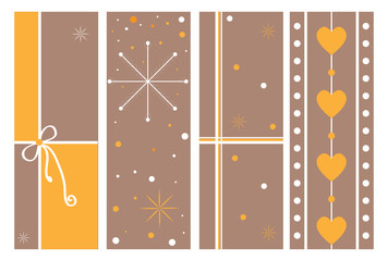 Christmas patern, card with snowflakes