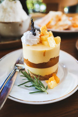 Still life cheesecake food photography recipe idea.