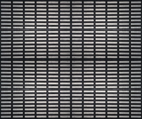 Black metal grill close up. Steel grating for background and texture.