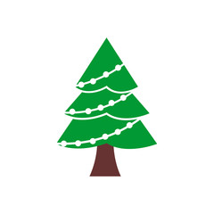 Fototapeta na wymiar Christmas tree icon vector design symbol