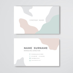 Business card clean pastel design template