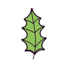 leaf foliage nature icon on white background