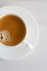 cup of coffee on white background