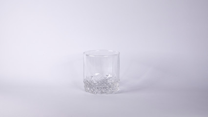 Empty glass on a white background